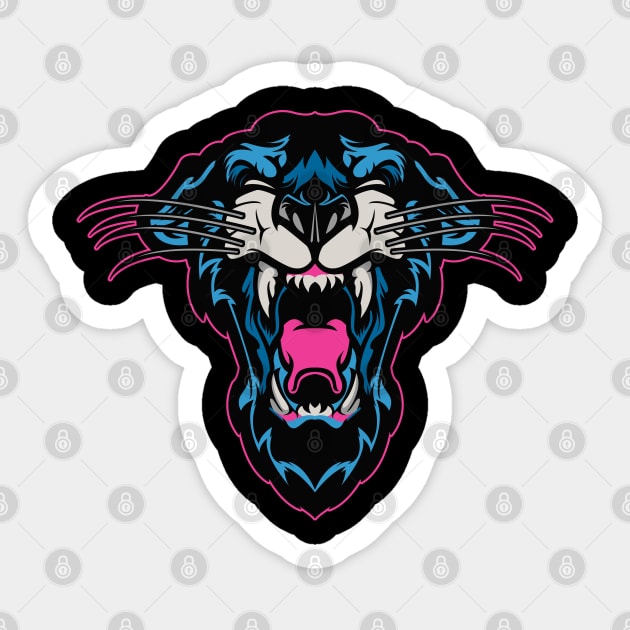 Black Panther Sticker by Kunstlerstudio